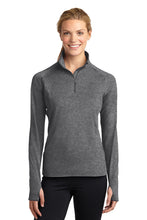 Load image into Gallery viewer, Iowa Specialty Sport-Tek® Ladies Sport-Wick® Stretch 1/2-Zip Pullover Brand Logo